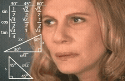 A Woman Is Crying In Front Of A Chalkboard With Math Equations On It GIF
