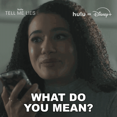 A Woman Is Crying While Holding A Cell Phone And The Words What Do You Mean Are Above Her GIF