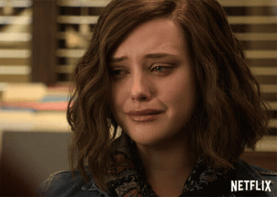 A Woman Is Crying With A Netflix Logo In The Corner GIF
