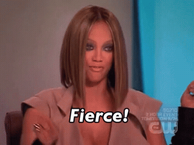 A Woman Is Giving A Thumbs Up And Saying Fierce . GIF