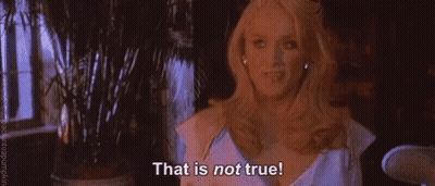 A Woman Is Giving A Thumbs Up Sign And Saying `` That Is Not True '' . GIF