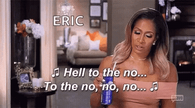 A Woman Is Holding A Can Of Soda With A Straw In Her Hand And Singing A Song . GIF