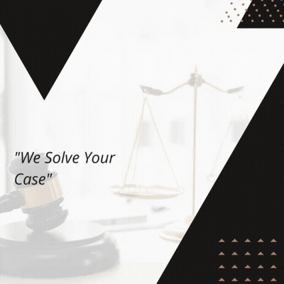 A Woman Is Holding A Clipboard In Front Of A Judge 'S Gavel With The Words " We Solve Your Case " Below Her GIF