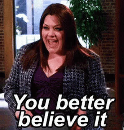 A Woman Is Laughing And Saying " You Better Believe It " . GIF