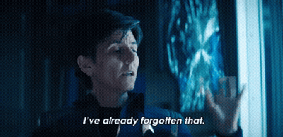 A Woman Is Looking At A Screen And Saying I 'Ve Already Forgotten That GIF