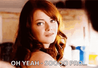 A Woman Is Looking Over Her Shoulder And Says Oh Yeah - Soooo Pro . GIF