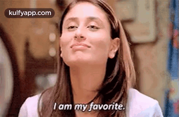 A Woman Is Saying `` I Am My Favorite '' . GIF