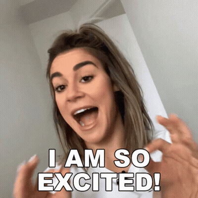A Woman Is Saying I Am So Excited GIF