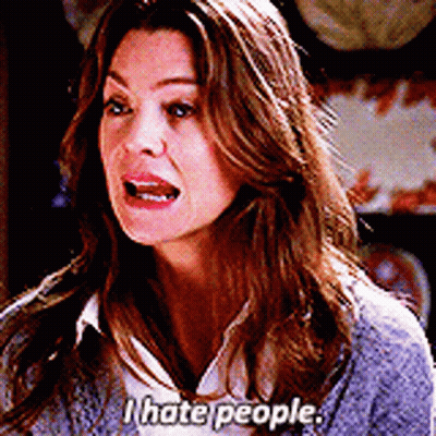 A Woman Is Saying I Hate People While Making A Face GIF
