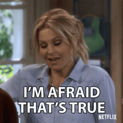 A Woman Is Saying I 'M Afraid That 'S True GIF