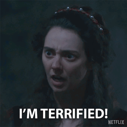 A Woman Is Saying I 'M Terrified On Netflix . GIF