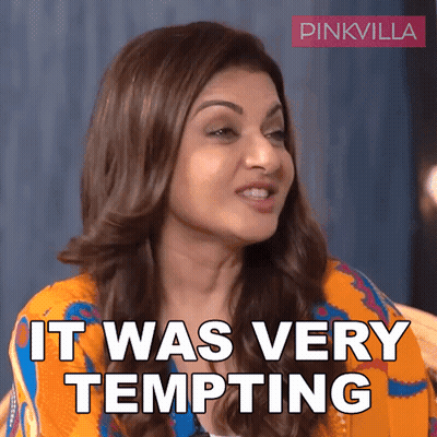 A Woman Is Saying " It Was Very Tempting " GIF