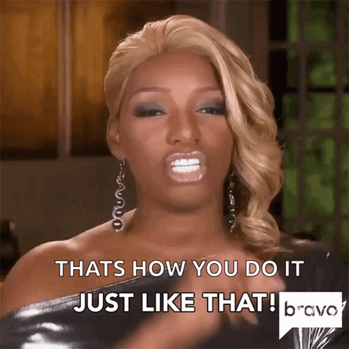 A Woman Is Saying That 'S How You Do It Just Like That ! GIF