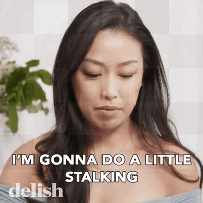 A Woman Is Saying That She Is Gonna Do A Little Stalking GIF