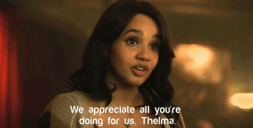 Woman Saying We Appreciate All You Re Doing For Us Thelma GIF