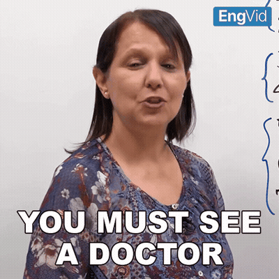 A Woman Is Saying You Must See A Doctor GIF