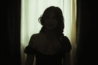 A Woman Is Screaming With The Words Why Can 'T You Love Me Below Her GIF