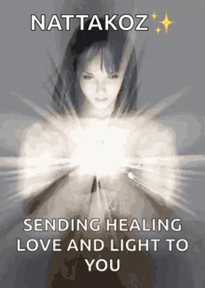 A Woman Is Sending Healing Love And Light To You .. GIF
