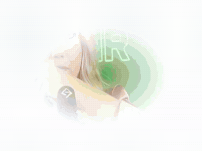 A Woman Is Singing Into A Microphone With The Letter S On It GIF