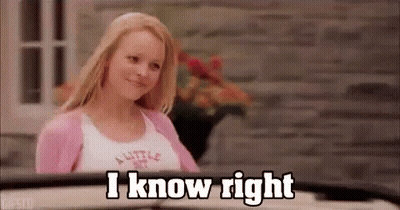 A Woman Is Sitting In A Car With The Words `` I Know Right '' Written On Her Face . GIF