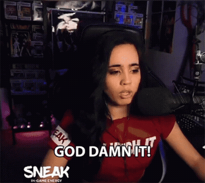 A Woman Is Sitting In A Chair And Saying God Damn It Sneak GIF