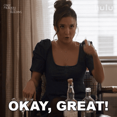 A Woman Is Sitting In A Chair With A Bottle Of Vodka And Says " Okay Great " GIF