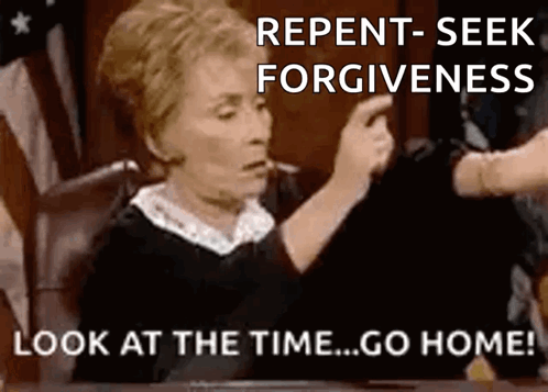 Woman Pointing And Telling To Seek Forgiveness GIF