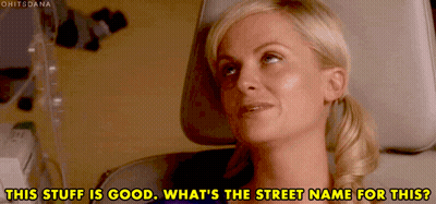 A Woman Is Sitting In An Ambulance And Says This Stuff Is Good What 'S The Street Name For This GIF