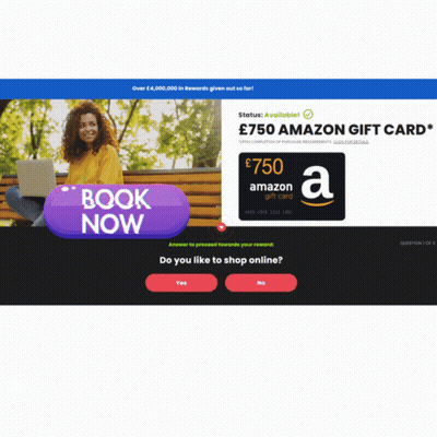 A Woman Is Sitting On A Bench With A Laptop And A 750 Amazon Gift Card GIF