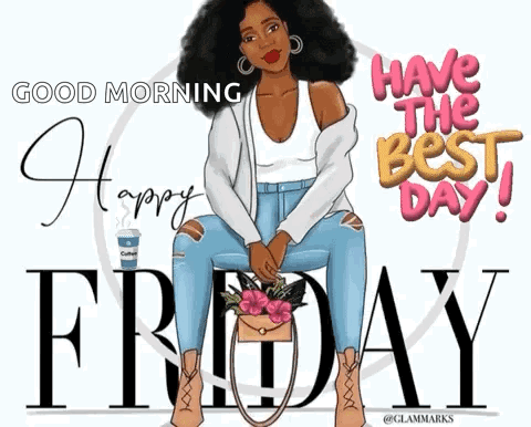 A Woman Is Sitting On A Chair With A Bouquet Of Flowers And A Cup Of Coffee In Her Hand . GIF
