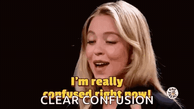 A Woman Is Smiling And Saying `` I 'M Really Confused Right Now '' . GIF