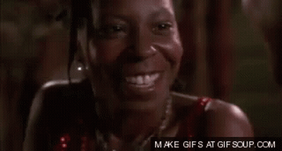 A Woman Is Smiling With A Make Gifs At Gifsoup.com Link GIF