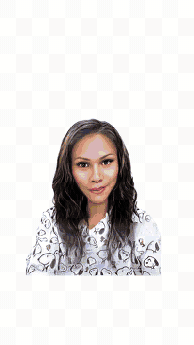 A Woman Is Standing In Front Of A Star Shaped Background That Says Starmaker GIF