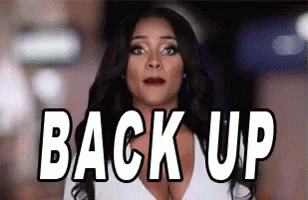 Woman Standing In Front Of Back Up GIF