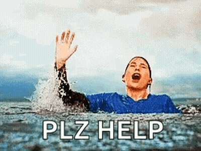 A Woman Is Swimming In The Ocean And Waving Her Hand . GIF