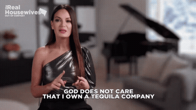 A Woman Is Talking About A Tequila Company GIF