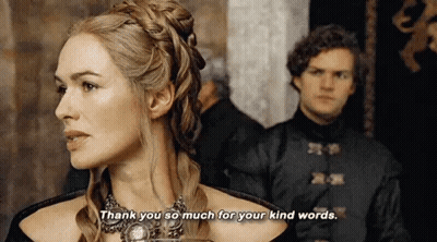 A Woman Is Talking To A Man And Saying `` Thank You So Much For Your Kind Words '' . GIF