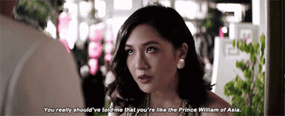 A Woman Is Talking To A Man And Says You Really Should Ve Told Me That You Re Like The Prince William Of Asia GIF