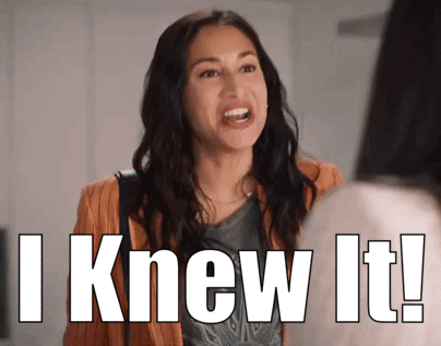 A Woman Is Talking To Another Woman And Says I Knew It GIF