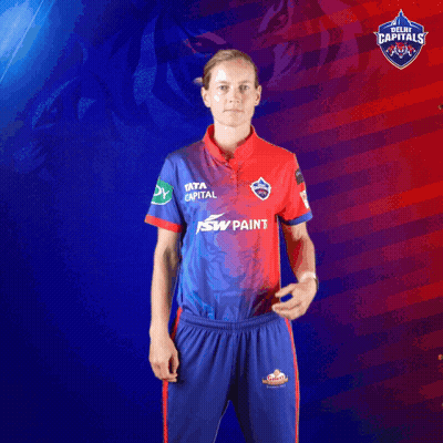 A Woman Is Wearing A Jersey That Says Tata Capital On It GIF