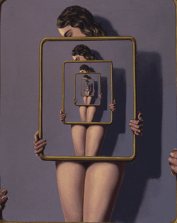 A Woman's Reflection Loop GIF