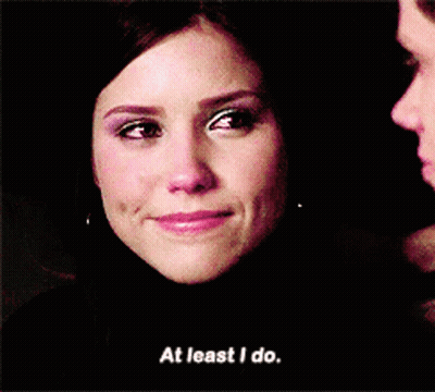 A Woman Says At Least I Do While Looking At A Man GIF