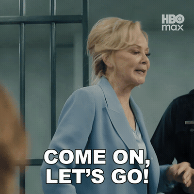 A Woman Says Come On Let 'S Go In A Prison Cell GIF