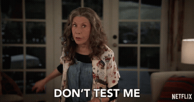 A Woman Says " Do N't Test Me " In A Netflix Ad GIF