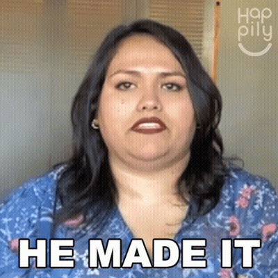 A Woman Says He Made It In Front Of A Wall GIF