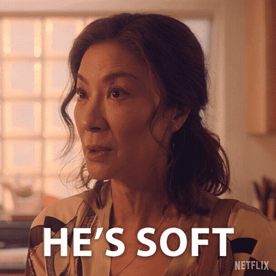 A Woman Says He 'S Soft On A Netflix Ad GIF