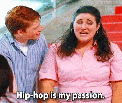 A Woman Says Hip-Hop Is My Passion In Front Of A Man GIF