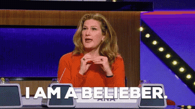 A Woman Says I Am A Belieber On A Television Show GIF
