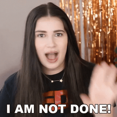 A Woman Says I Am Not Done With Her Hand GIF