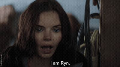 A Woman Says " I Am Ryn " In A Close Up Of Her Face GIF